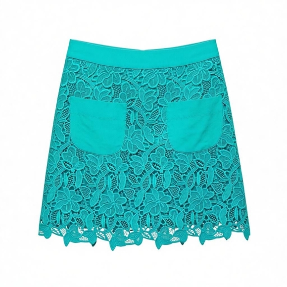 Trina Turk Flores Skirt Lace Marine NWOT - Picture 1 of 11